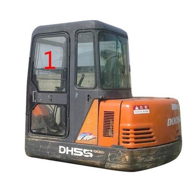 ด้านซ้าย DAEWOO DH55 Volvo รถขุดกระจกหน้ารถหนา 5 มม.