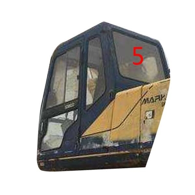 ด้านหลังกระจกรถขุดนิรภัย KOBELCO ตำแหน่งที่ 5 เปลี่ยนกระจกหน้ารถ