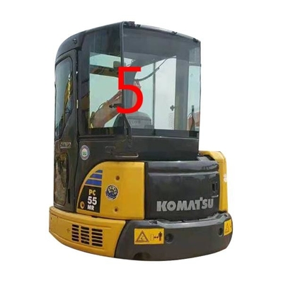 กระจกหน้ารถ PC55MR PC55 KOMATSU รถขุดเปลี่ยนหน้าต่าง RoHS ด้านหลัง NO.5
