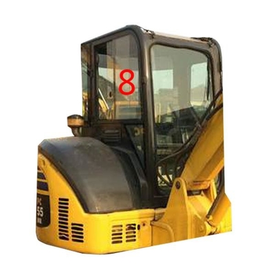 DOT KOMATSU PC55MR รถขุดเปลี่ยนหน้าต่างตำแหน่งด้านขวา No.8