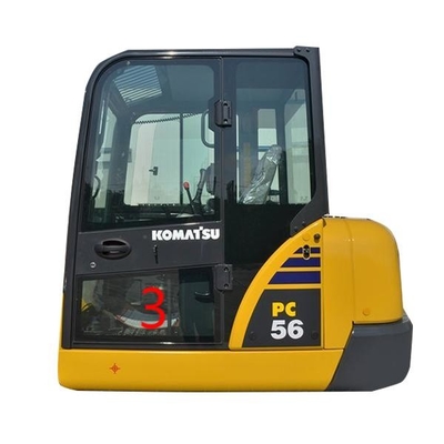 OEM KOMATSU PC6-7 PC56 Cab กระจกซ้ายประตูล่างตำแหน่ง NO.3 หน้าต่างเปลี่ยน