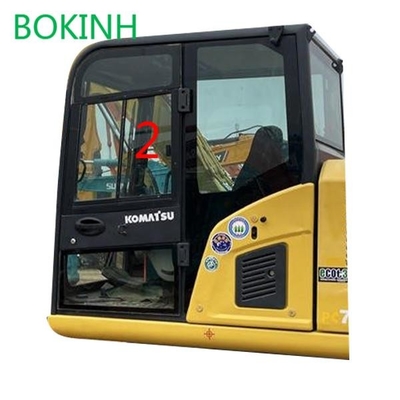 PC60-8 PC70-8 กระจกรถขุดนิรภัยด้านซ้ายสำหรับเปลี่ยนกระจกหน้ารถ Komatsu