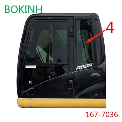 167-7036 CATERPILLAR หัวเก๋งข้างซ้าย ตำแหน่งกระจกหลัง NO.4 กระจกนิรภัย