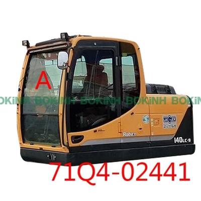 71Q4-02441 HYUNDAI รถขุดหัวเก๋งหน้ากระจกด้านบนตำแหน่งกระจกหน้ารถ