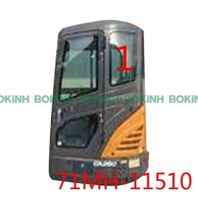 71MH-11510 HYUNDAI Front Glass Excavator Cab Window ด้านซ้ายตำแหน่งบน NO.1 Tempered