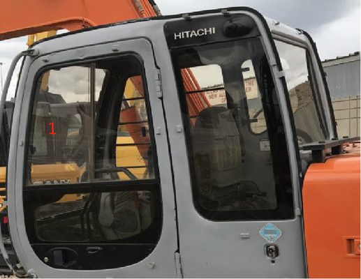 4457141 HITACHI รถขุดตีนตะขาบ หน้าต่างกระจกเทมเปอร์ ตำแหน่งด้านขวา No.7