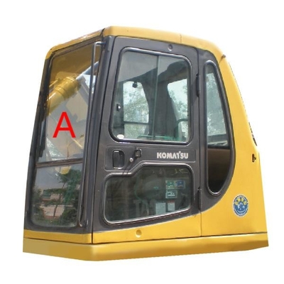 ไม่มีรู KOMATSU Cab Glass Excavator กระจกบังลมหน้า