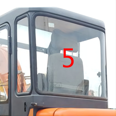 สีขาวรถขุดกระจกแค็บ DAEWOO DH55 ตำแหน่งด้านหลัง NO.5