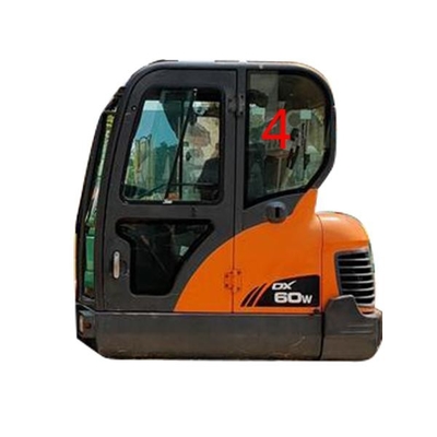 DX60-9 DX70 DOOSAN ประตูกระจกข้างซ้าย ตำแหน่งหลัง NO.4