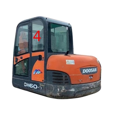 DH55 DOOSAN กระจกเก๋งสำหรับรถขุด สีเขียว ซ้ายประตูด้านหลัง ตำแหน่ง NO.4