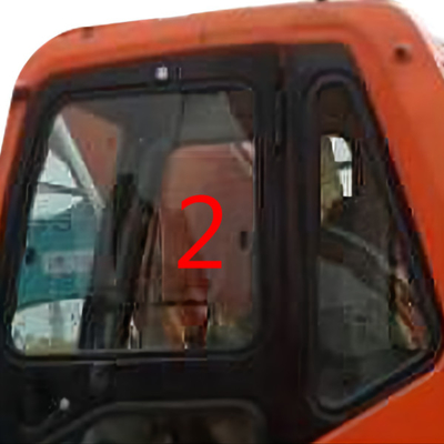 DH215-9 DOOSAN แก้ว สีเขียว ด้านซ้ายตรง ตำแหน่ง NO.2