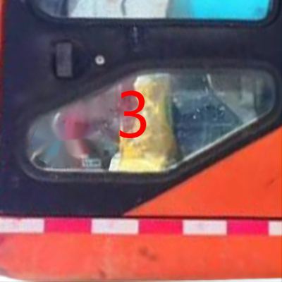 DX225LC-7 DX150LC-7 DOOSAN Glass 5mm Excavator กระจกหน้ารถด้านซ้ายล่างตำแหน่ง NO.3