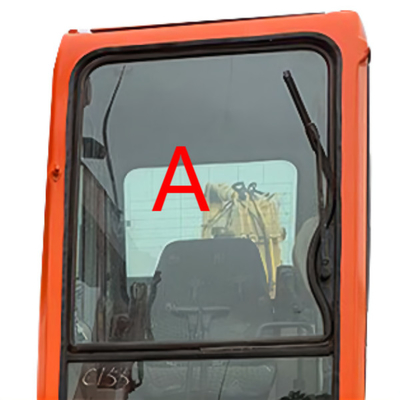 DX225LC-7 DX150LC-7 เปลี่ยนกระจกหน้ารถขุด DOOSAN ตำแหน่งด้านหน้า A