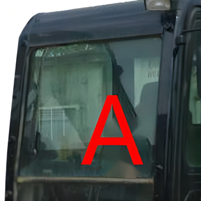 E307E CAT307E CATERPILLAR กระจกเก๋งหน้ากระจกขาว