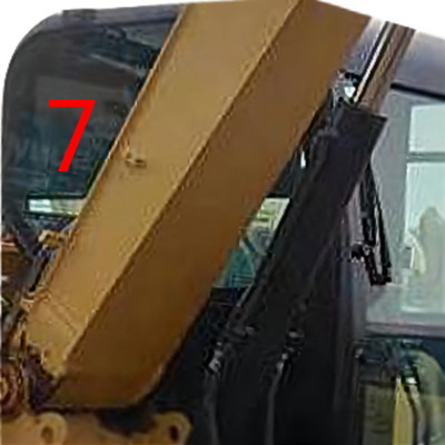 ด้านขวา CATERPILLAR เปลี่ยนกระจกมองข้างกระจกมองข้างสีขาว