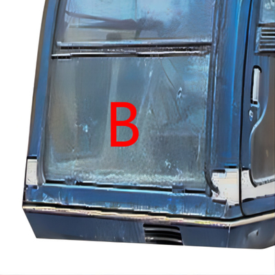 FCC Excavator Front Glass Replacement 820 มม. กว้าง 490 มม. ความสูง