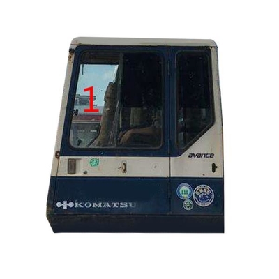 แรงกระแทกสูง KOMATSU Cab Glass การเปลี่ยนหน้าต่างประตูรถขุดด้านซ้าย