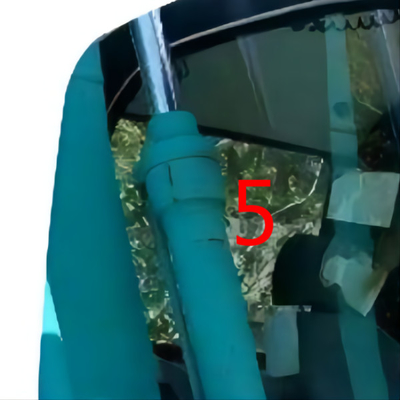 Bent Resistant KOBELCO รถขุดกระจกสีเขียวด้านหลังตำแหน่ง No.5