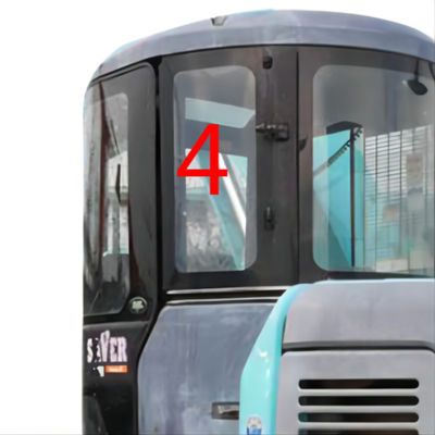 เสถียรภาพทางความร้อนที่ดี KOBELCO รถขุดกระจกประตูด้านหลังซ้ายตำแหน่ง NO.4