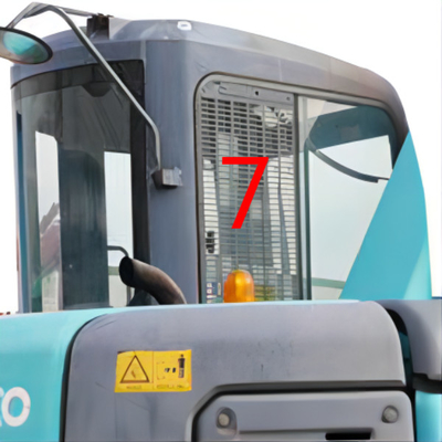 ตำแหน่งด้านขวา No.7 KOBELCO รถขุดกระจกหน้ารถ