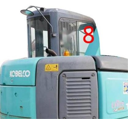 ตู้กระจกรถขุดแบบทนอุณหภูมิ KOBELCO ตำแหน่งด้านขวา NO.8