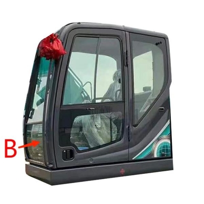 5mm Excavator Front Glass Replacement กระจกนิรภัยสีเขียวสำหรับกระจกหน้ารถ