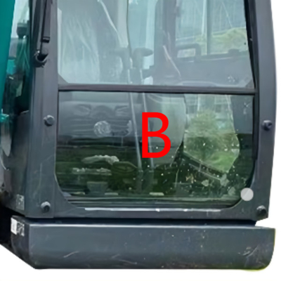 5mm Excavator Front Glass Replacement กระจกนิรภัยสีเขียวสำหรับกระจกหน้ารถ
