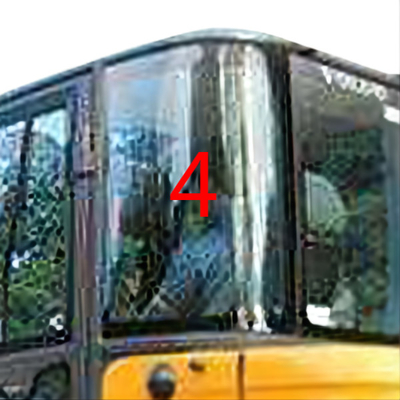 สีขาว EC60C VOLVO กระจกบังลมประตูด้านซ้ายด้านหลังตำแหน่ง NO.4 Windshield