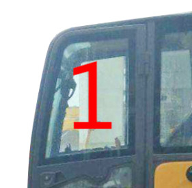 EC60 VOLVO กระจกบังลมด้านซ้ายตำแหน่ง NO.1 Bending Resistant