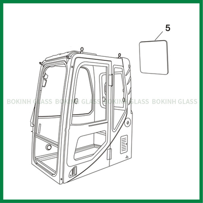 Bobcat Custom กระจกหน้ารถ BOKINH รถขุดตำแหน่งด้านหลัง NO.5