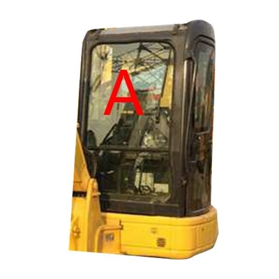 PC55MR PC55 รถขุดหนา 5 มม. KOMATSU Cab กระจกเทมเปอร์กระจกหน้ากระจก