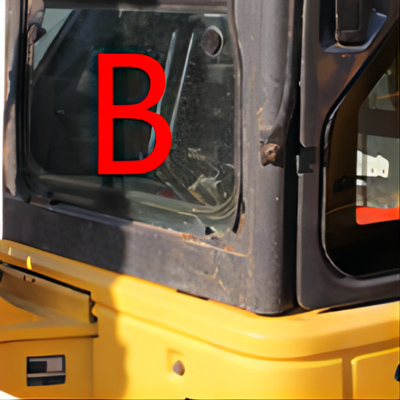 PC55MR Front Down Komatsu Excavator Glass Replacement กระจกนิรภัย 5MM Glass