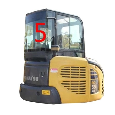กระจกหน้ารถ PC55MR PC55 KOMATSU รถขุดเปลี่ยนหน้าต่าง RoHS ด้านหลัง NO.5