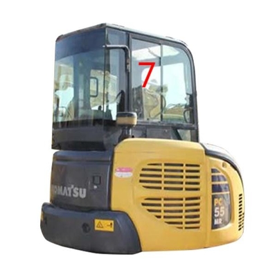 DOT KOMATSU PC55MR รถขุดเปลี่ยนหน้าต่างตำแหน่งด้านขวา No.7