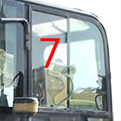 DOT KOMATSU PC55MR รถขุดเปลี่ยนหน้าต่างตำแหน่งด้านขวา No.7