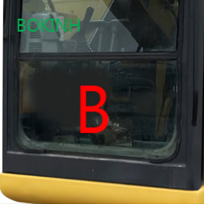 PC70-8 ด้านหน้าลง Komatsu Excavator Glass Replacement ตำแหน่งนิรภัย B Glass