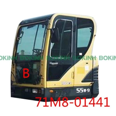 71M8-01441 HYUNDAI ด้านหน้ากระจกตำแหน่งล่าง B รถขุด Cab Window Tempered