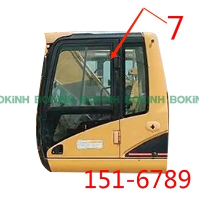 ความสูง 1340 มม. CATERPILLAR กระจกเก๋ง 151-6789 ตำแหน่งด้านขวา NO.7 Big